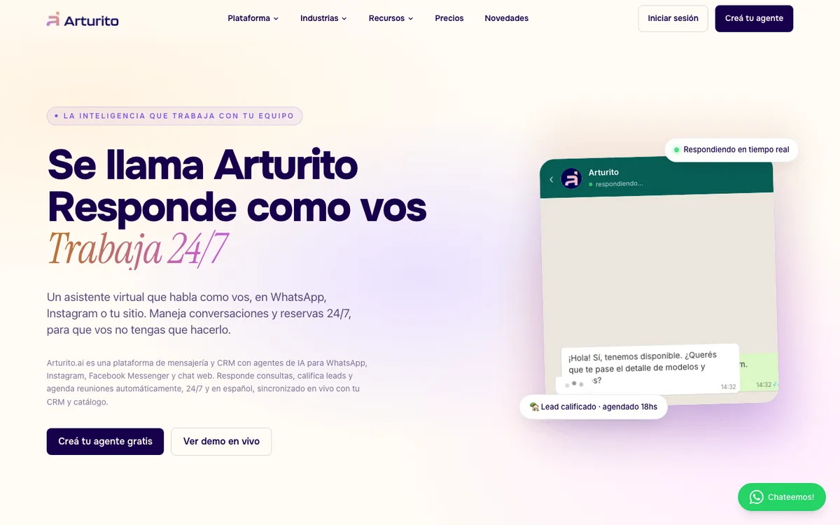 Arturito AI sales agent